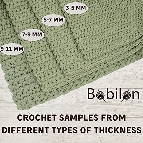 Bobilon 3-5 mm Cotton Yarn - Crochet, Knitting, Macrame - Apricot Crush | 100% cotton t shirt yarn for amigurumi, crochet, knitting and macrame; new fabric, not recycled; 109 yds - color: Apricot 1