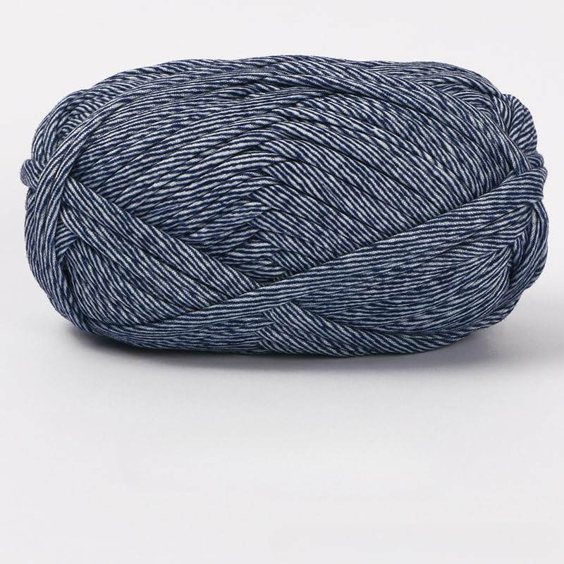 T-Shirt Yarn for Crochet Bags and Shoes, 100g Thick Fabric Yarn for Slippers, Sandals, Handbags, Soft Washable for DIY (08 Denim Blue) - color: 08 Denim Blue