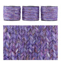 Artisanal Yarn Collection Multifiber Fancy Yarn for Knitting Crocheting Crafts DIY, Set of 3 Rolls(104 Starry Night Purple Haze) - color: 104 Starry Night Purple Haze