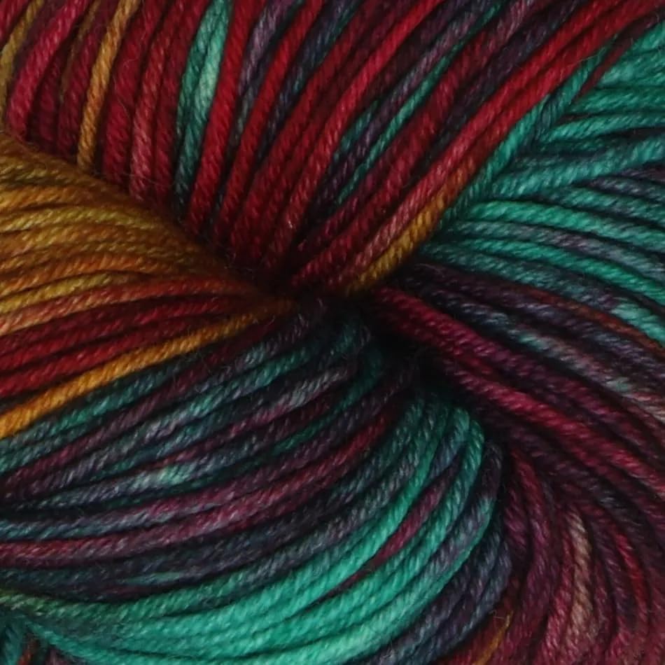 KnitPro Symfonie DK Weight Merino Wool Yarn 240yds, 100g, Party Lights | 100% Extrafine Merino, Hand Dyed, OEKO-TEX Certified, Superwash, Colorfast, #3 Yarn Skein for Knitting & Crochet - color: Party Lights