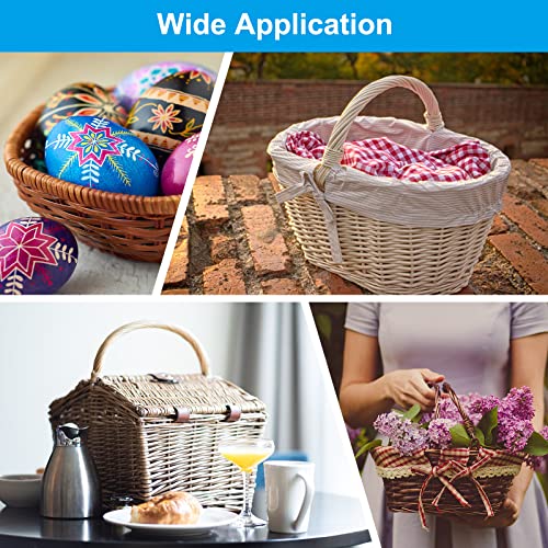 PATIKIL Wicker Repair Kit, 33ft(10m) 2.5mm Round Synthetic Rattan Material Plastic Wicker Woven Set for DIY Craft and Weaving Basket Making, White - color: White