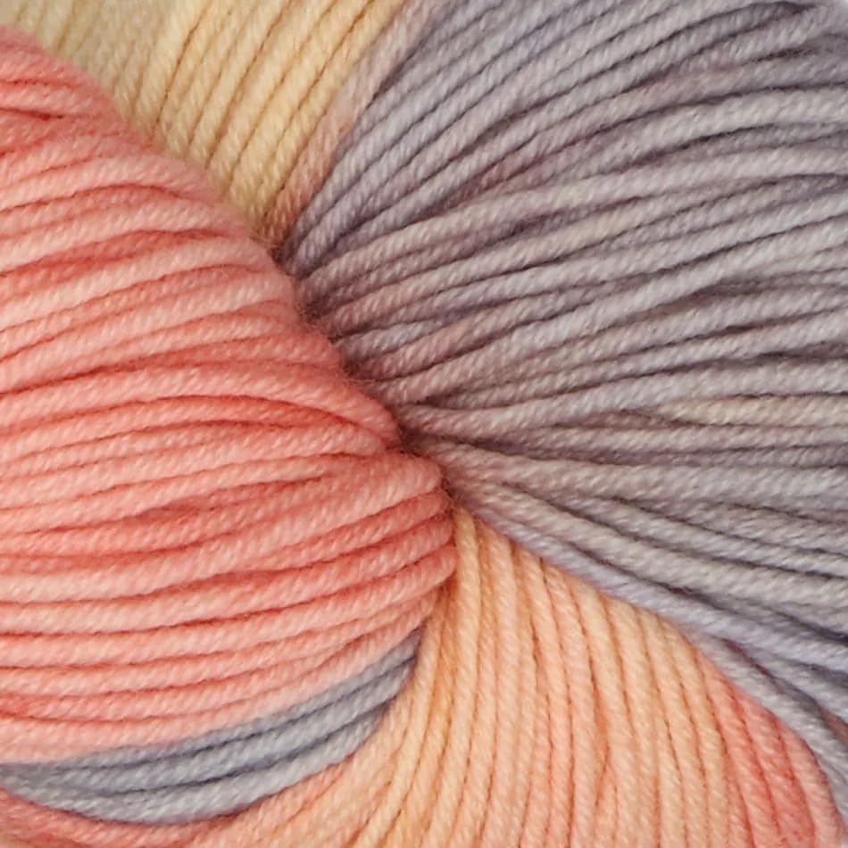 KnitPro Symfonie DK Weight Merino Wool Yarn 240yds, 100g, Beach House | 100% Extrafine Merino, Hand Dyed, OEKO-TEX Certified, Superwash, Colorfast, #3 Yarn Skein for Knitting & Crochet - color: Beach House