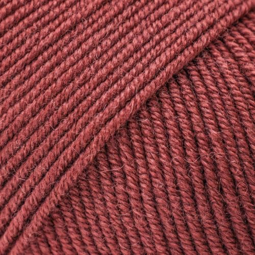 Premium Merino Yarn 4Ply Wool, Superwash Baby Merino - 100% Pure Extra Fine Merino Knitting Crochet Wools 50g Ball - color: Burgunder (13), size: 5 Units