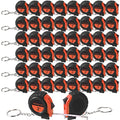 Xuhal 50 Pcs Mini Tape Measure Keychain Bulk, 3ft Retractable Favors, Orange - color: Orange