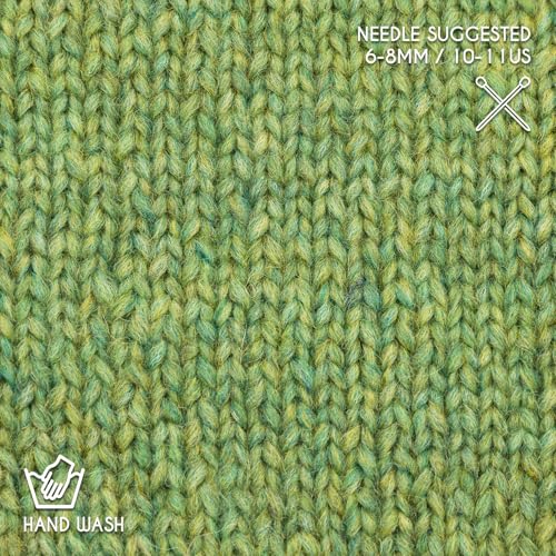 Super Air Bulky Yarn, Air-Spun Alpaca Fiber, Lightweight, 4 Skeins, 328 Yards, Linden Blossom Melange - color: HF283 Linden Blossom melange, size: Bulky - 54 yd. per Ball