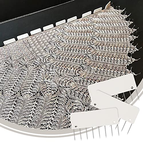 LAMXD 8 Pins Knit Blocking Pins Kit,Knit Blocking Combs – 24 Combs for Blocking Knitting, Crochet, Lace or Needlework Projects – for use with Blocking Mats for Knitting Mat - size: 24Pcs 8-Pins Blocking Combs