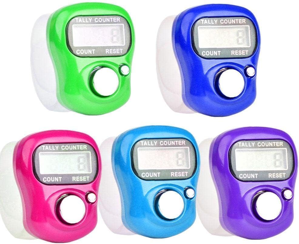Electronic Finger Counter Display Counter LED Digital Row Counter, Handheld Number Click Counter, Electronic Finger Counter Hand Tally Counter with Ring for Counter Counters Accessories