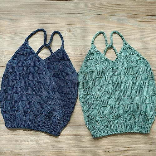 Fine Weight Knitted and Crocheted Cotton Yarn, 100% Long Staple Cotton Yarn, Baby Sports, 2 Packages of 100g/3.52oz (Per Skein 50g/162yards)-Navy Blue - color: PM15-Navy Blue