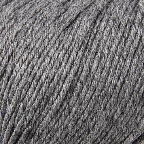 Merino Wool Yarn for Knitting & Crocheting - 35% Wool, 65% Acrylic - color: Dark Gray, size: 2 Ball