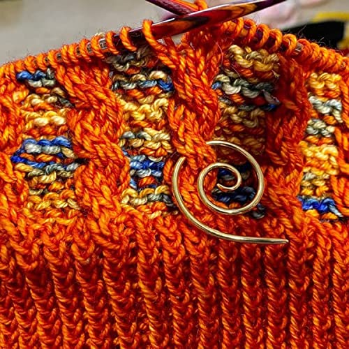 DGBRSM 4pcs Spiral Cable Knitting Needle DIY Apparel Sewing Needles Household Stainless Steel Household Knitting Needle (Gold & Silver)