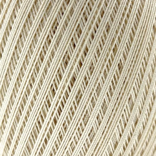 S Sensy Classic Size 10- Mercerized Giza Cotton #0 Lace Yarn Ecru 618 Yards - color: Ecru, size: 1 Skein