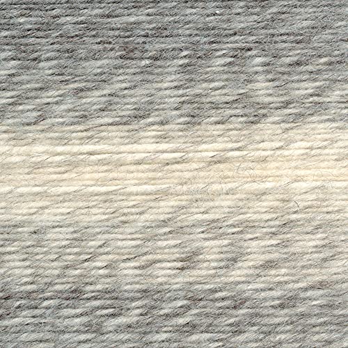 Lion Brand Yarn (1 Skein) Scarfie Bulky Yarn, Cream/Silver | Bulky Acrylic Wool Blend Knit & Crochet Fiber for Self-Striping Scarves, Colorful Cardigans, Chunky Blankets, Hats - color: Cream/Silver, size: 1 Pack