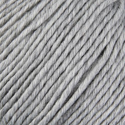 Merino Wool Yarn for Knitting & Crocheting - 35% Wool, 65% Acrylic - color: Light Gray, size: 6 Balls