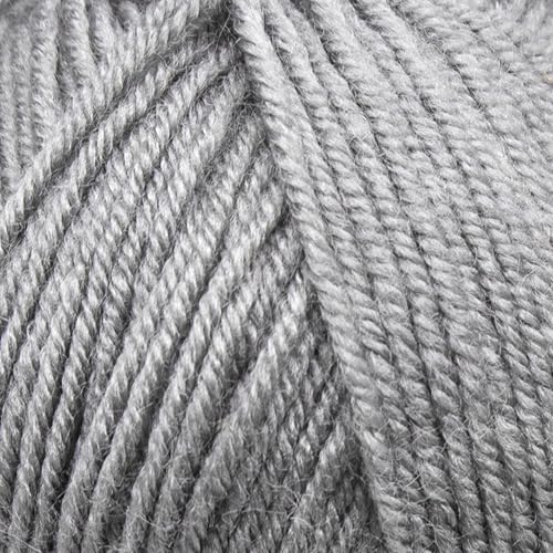 Estako Star-DK Soft Yarn for Crocheting, DK Weight 3 Wool, Light Grey | 75% acrylic 25% wool, 100 g, 306 yds, amigurumi, granny squares, socks, beanies, mittens, plush toys, machine washable - color: 30974 - Light Grey, size: Pack of One