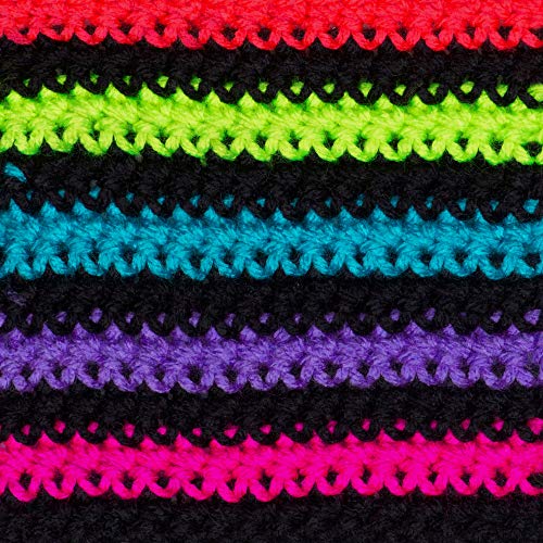 RED HEART Super Saver 3-Pack yarn, NEON STRIPES 3 Pack - color: Neon Stripes