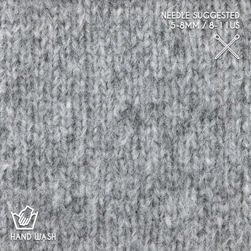 Super Air 4-Set Baby Alpaca - Soft and Fast Hand Knitting Yarn 7.05 oz/ 568 Yards - Natural Light Gray - color: NFA10 Light Gray