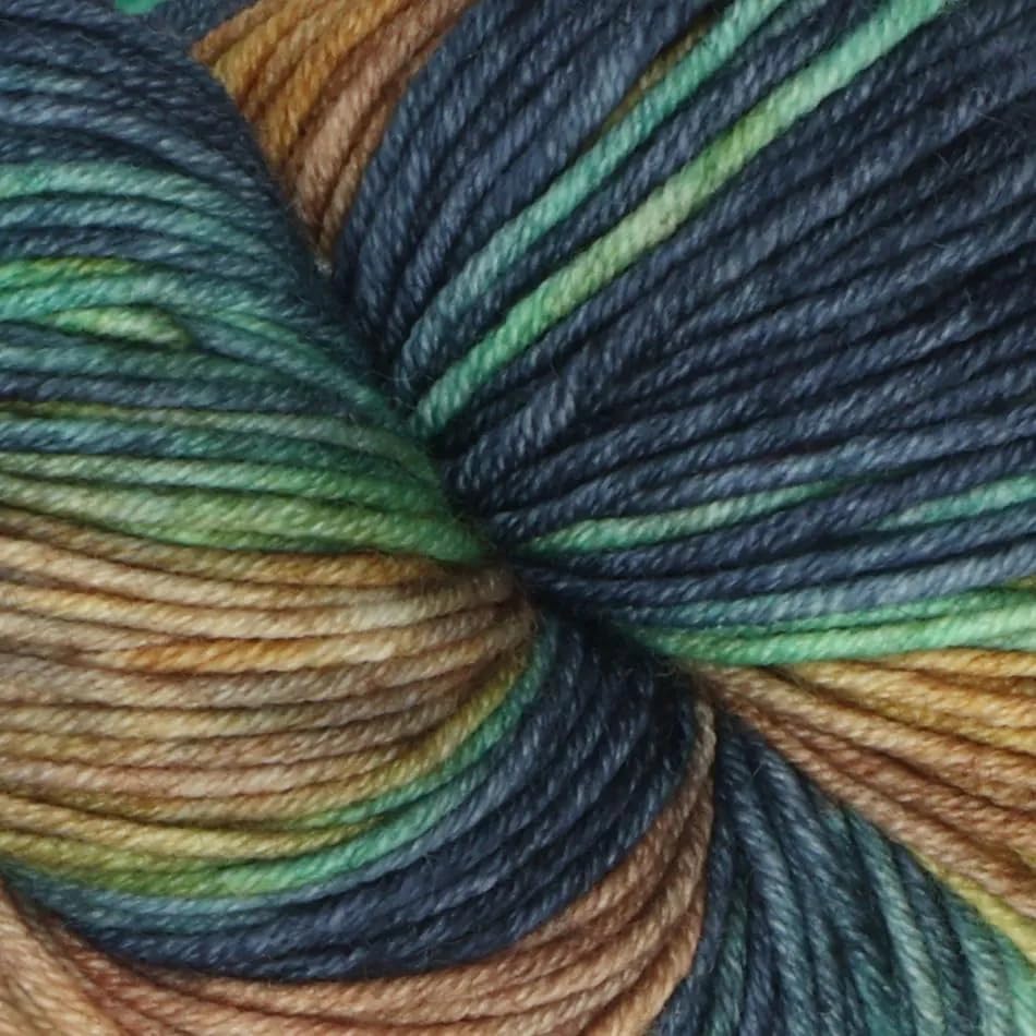 KnitPro Symfonie DK Weight Merino Wool Yarn 240yds, 100g, Riverbank | 100% Extrafine Merino, Hand Dyed, OEKO-TEX Certified, Superwash, Colorfast, #3 Yarn Skein for Knitting & Crochet - color: Riverbank