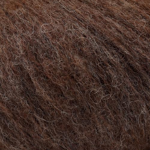 Baby Alpaca Merino Yarn 3 Skeins 150g Worsted Weight Knitting Mocha | Pullu baby alpaca merino blend made in Peru 3 skeins 150g 426yd total for knitting and crochet sweaters scarves and hats - color: Mocha