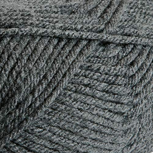 Knit Picks Brava Gray Worsted Weight Smooth Acrylic Yarn for Crochet | 100g of soft knitting yarn in Cobblestone Heather color, machine washable. - color: Cobblestone Heather