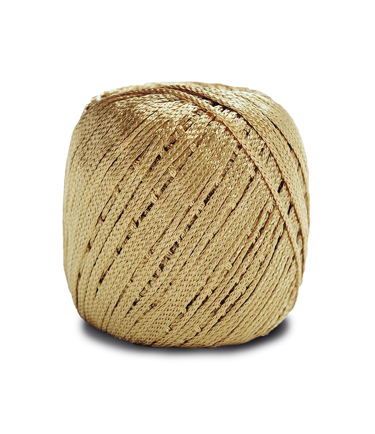 CIRCULO Encanto Slim Yarn 100% Viscose - Luxury & Shine - Sport Weight Yarn - 262 yds, 3.52 oz - Color 7577 - Gold - color: 7577 - Gold, size: Encanto Slim - Sport #2