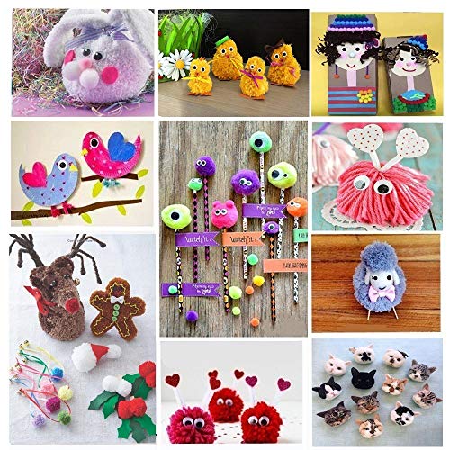 Pom Pom Maker 4 Sizes Fluff Ball Weaver DIY Wool Knitting Craft Kit with 1PC Scissors - size: 5