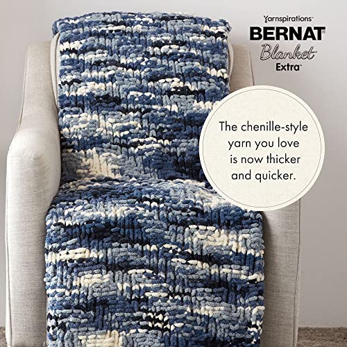 Bernat Blanket Extra Chunky Chenile Acrylic Yarn - (Pack of 2) - color: Silver Steel, size: 2 Pack