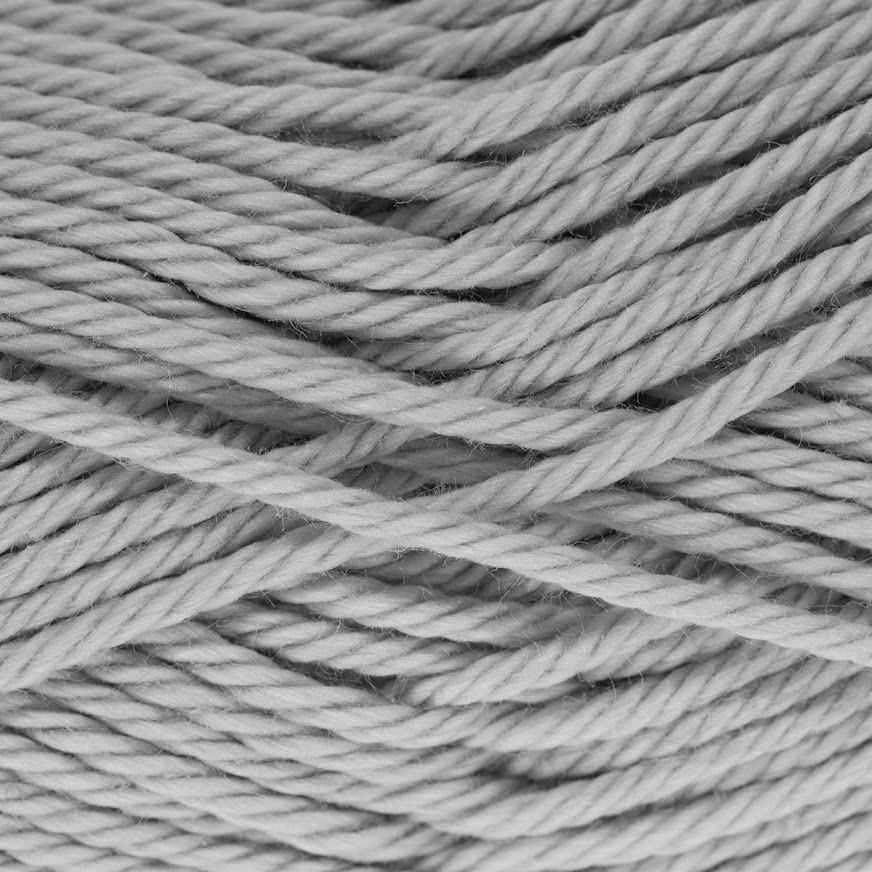 Estako Royal Cotton, 100% Mercerized Giza Cotton Yarn, Light Grey | soft, silky sheen, super fine, fingering 1, sock weight, 50 g, 137 yds, baby clothes, summer tops - color: 5056 - Light Grey, size: 1 Skein