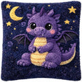 YOOTOM Dragon Latch Hook Kits,Embroidery Pillow Cover Making Kits | 17"x17" Pre-printed Latch Hook Kits,All-in-one DIY crochet Pillow Cover Making Crafts for Adult Beginners - color: Dragon