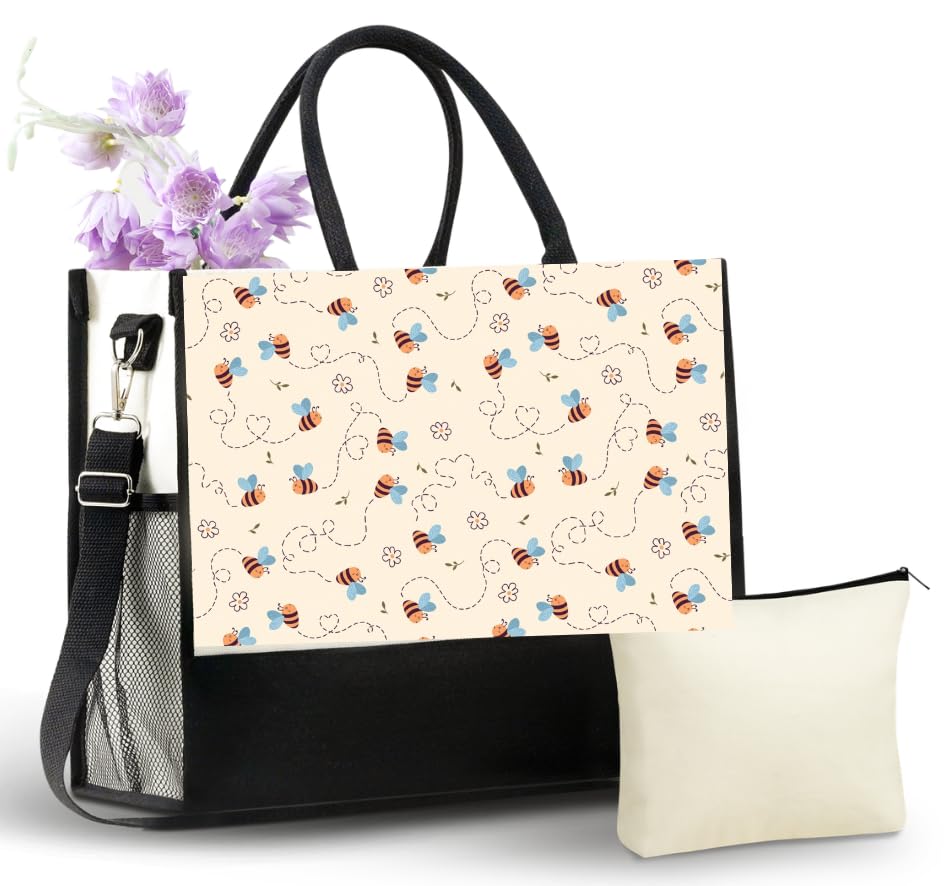 INNObeta Yarn Bag for Women, Crochet Knitting Storage Bag-Bee - color: Bee