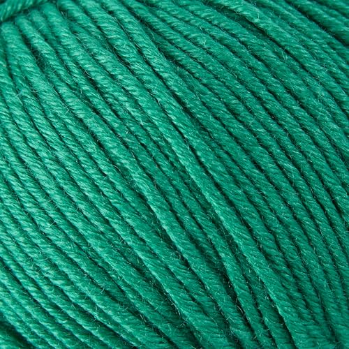 Merino Wool Yarn for Knitting & Crocheting - 35% Wool, 65% Acrylic - color: Green, size: 6 Balls