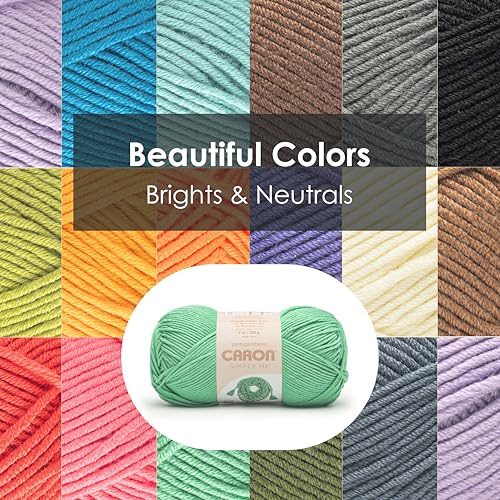 Caron Simply Me Citrine Yarn - 2 Pack of 200g / 7oz - 62% Acrylic 20% Nylon 18% Wool - #5 Bulky - 246Yards - Knitting/Crochet - color: CITRINE