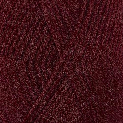 100% Superwash Wool Yarn 3 Skeins 150g DK Weight Knitting Crochet Burgundy | Sourced from Peru for breathable warmth and 327yd total length per 150g pack ideal for soft baby garments hats and sweater - color: Burgundy