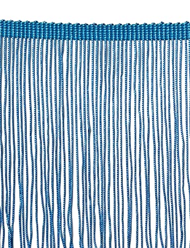 10 Yards of 4" Long Chainette Fringe Thread Yarn Tassel Trim Braid Fringe for Crafts Sewing and Decor-Lake Blue - color: Lake Blue, size: Value 10 Yards