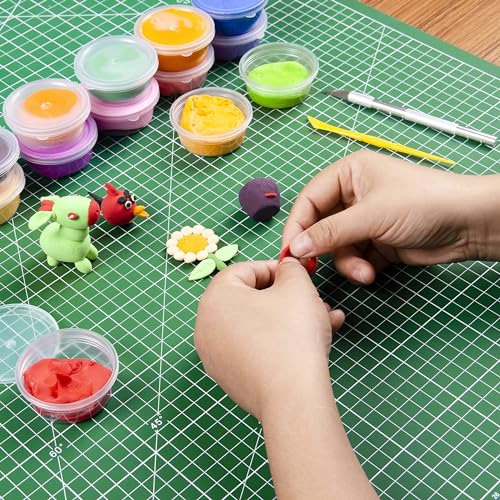 Ecraft Self-Healing Cutting Mat 12x18 Inch, Double-Sided 5-Ply Gridded Rotary Cutting Board, Non-Slip Surface for Sewing, Quilting & Crafts, Green/Black - color: Green/Black, size: 18"L x 12"W