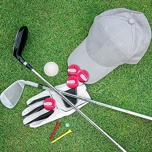 Frienda Golf Score Counter with One Touch Reset | Clip-on Golf Stroke Counter for Women and Men, One-press Reset Counts to 12, Attaches to Glove Collar Belt, Mini Scorekeeper - color: Pink