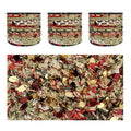 Artisanal Yarn Collection Multifiber Fancy Yarn with Sequins & Shimmering Threads for Knitting Crocheting Crafts DIY, Set of 3 Rolls (Christmas Red & Gold) - color: Christmas Red & Gold