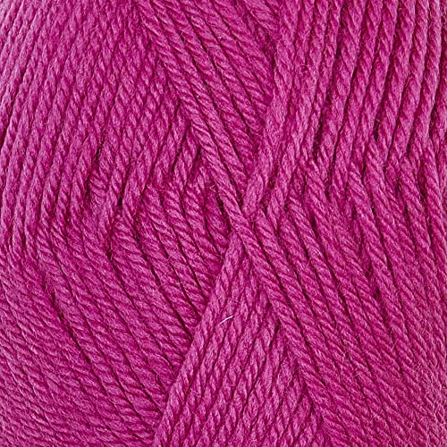 100% Superwash Wool Yarn 3 Skeins 150g DK Weight Knitting Crochet Hot Pink | Sourced from Peru for breathable warmth and 327yd total length per 150g pack ideal for soft baby garments hats and sweater - color: Hot Pink