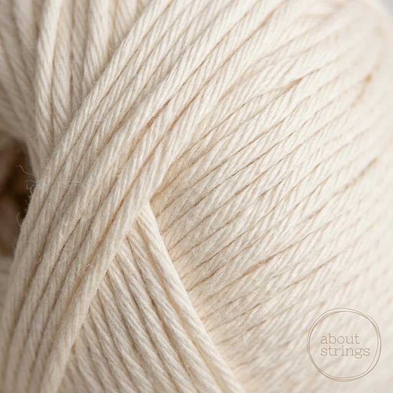 Totally Cotton Yarn - GOTS Certified Organic DK Weight - Luxuriously Soft, No Splitting - Perfect for Baby, Amigurumi, Knitting & Crochet - (200g/468 Yards) 100g/Ball (Black) - color: Black