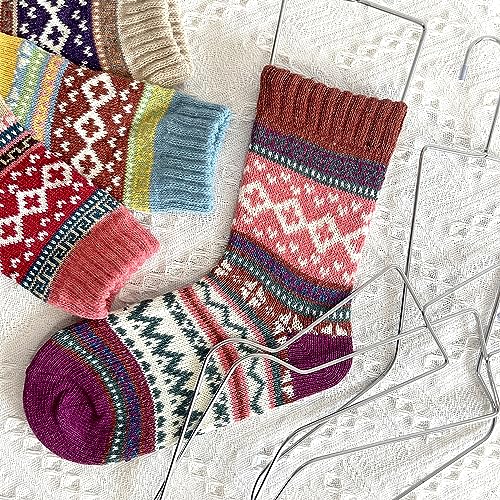 12Pcs Sock Blockers for Knitting & Crochet, Sock Drying Hanger | Metal, for adults and kids, 6 different sizes, 2pcs of each size, sock hanger for drying and knitting, smooth, won't snag - size: 12pcs 6size