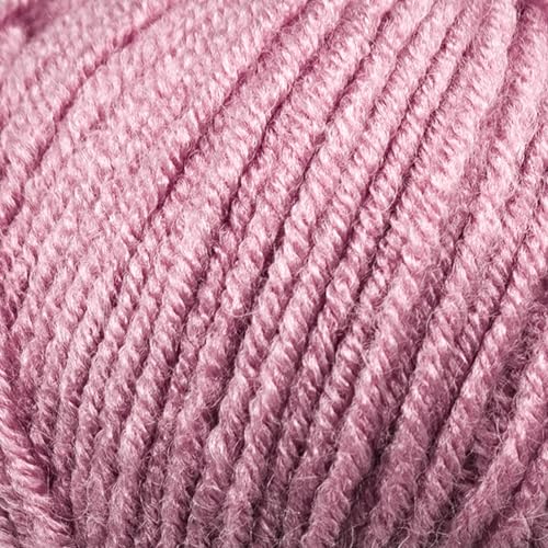 Estako Star-DK Soft Yarn for Crocheting, DK Weight 3 Wool, Rose | 75% acrylic 25% wool, 100 g, 306 yds, amigurumi, granny squares, socks, beanies, mittens, plush toys, machine washable - color: 33142 - Rose, size: Pack of One