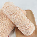 Chunky Chenille Yarn for Crocheting and Knitting, Super Bulky Yarn for Blankets, Soft Plush, 1 Skein 3.4oz 82yds - color: 04 Beige