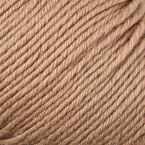 Merino Wool Yarn for Knitting & Crocheting - 35% Wool, 65% Acrylic - color: Camle, size: 2 Ball