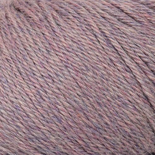 100% Baby Alpaca Yarn 3 Skeins 150g DK Weight Knitting Crochet H. Lilac | Made in Peru with natural warmth and softness featuring 327yd of premium fiber ideal for scarves shawls sweaters and more - color: Heather Lilac, size: DK