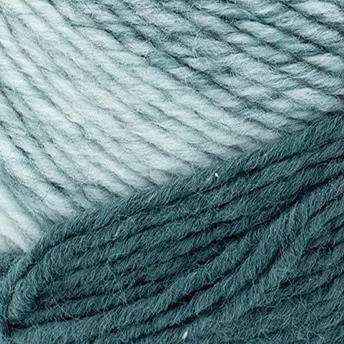 Lion Brand Yarn Scarfie Bulky Yarn, Pale Grey/Bluestone, 1 Skein | Bulky Acrylic Wool Blend Knit & Crochet Fiber for Self-Striping Scarves, Colorful Cardigans, Chunky Blankets, Hats - color: Pale Grey/Bluestone, size: 1 Pack