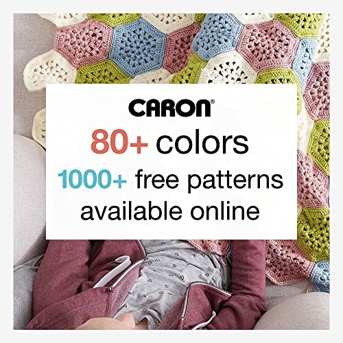 Caron One Pound Soft Yarn for Crocheting & Knitting, Off White, 2-Pack | #4 Worsted Medium, Soft 100% Acrylic Yarn for Crochet, Knitting, Blankets and Crafts, 812yds, 453.6g/16oz per skein - color: Off White, size: 2 Pack