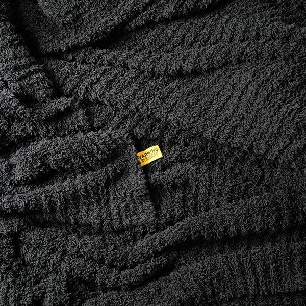 Big Blanket Co Premier Plush Oversized Blanket 6x6 ft Black - color: Black, size: 6' x 6' Premier Plush