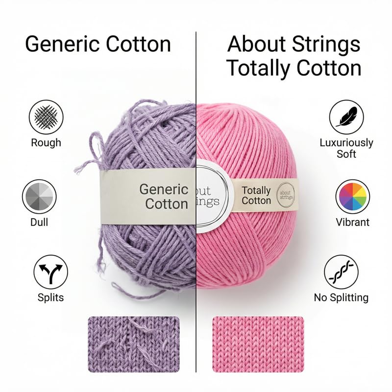 Totally Cotton Yarn - GOTS Certified Organic DK Weight - Luxuriously Soft, No Splitting - Perfect for Baby, Amigurumi, Knitting & Crochet - (200g/468 Yards) 100g/Ball (Golden) - color: Golden