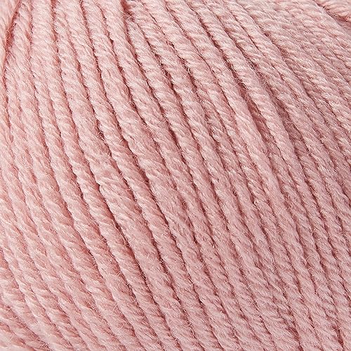 100% Merino Wool Yarn, 6-Ply Luxurious and Soft Yarn for Hand Knitting & Crocheting, 1.76 OZ/50g, 127 yds/116 Meters (Light Pink, 3 Balls) - color: Light pink, size: 3 balls