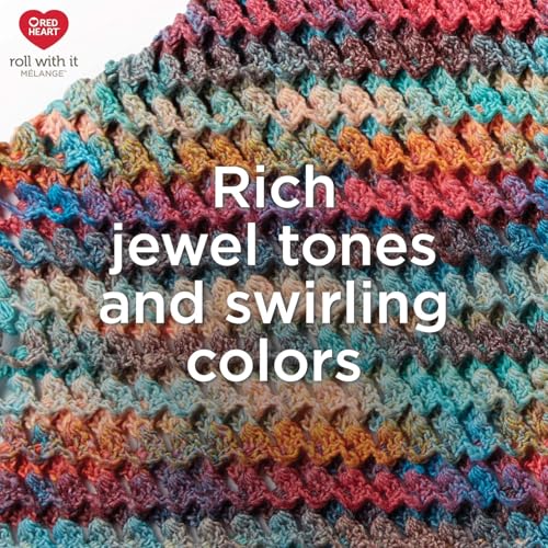 Red Heart Roll with It Melange Yarn - Hollywood - color: Hollywood, size: 1 Pack, style: Roll With It Melange