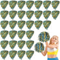 Vinsot 40 Pcs Cheerleading Pom Poms Bulk, Metallic Foil School Spirit Shakers Cheer Pom Poms with Plastic Long Handle for Soccer Basketball Sport Dance Team Squads Fan Celebration - color: Blue Gold Mix